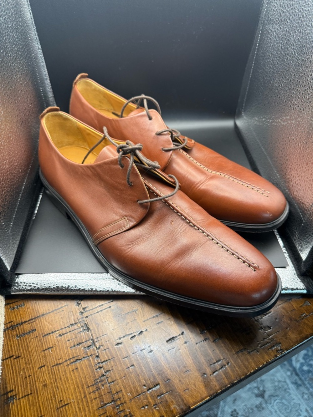 Cole Haan Men's Brown Leather Lace-Up Dress Shoes size‎ 13m